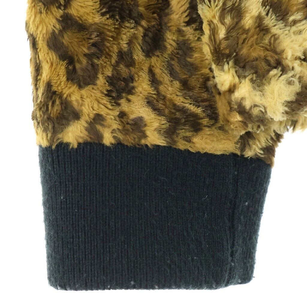 SUPREME(シュプリーム) 14SS Fur Pullover Leopard ファー レオパード フーディ ハーフジップ プルオーバー ブラウン/ブラック