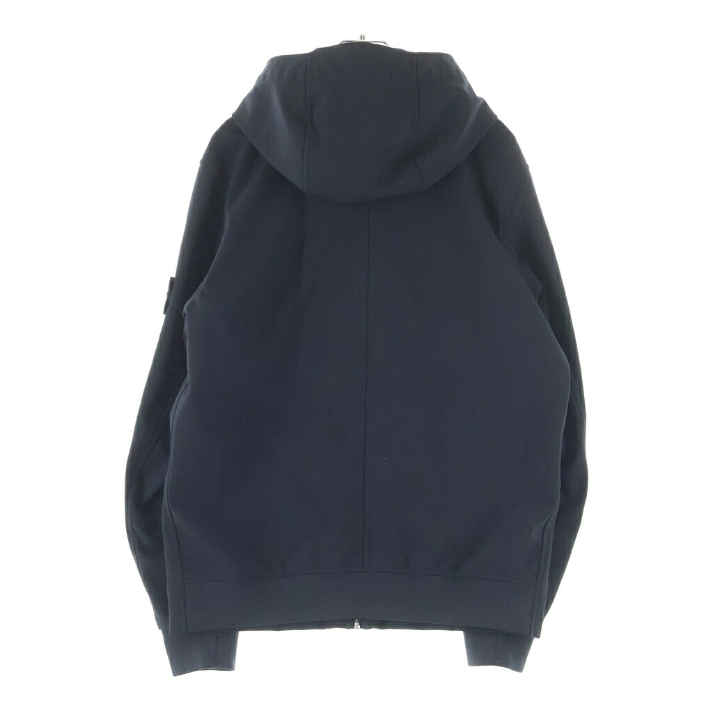 STONE ISLAND(ストーンアイランド) 21AW SOFT SHELL-R E.DYE TECHNOLOGY ジップアップ フーディ ジャケット ブラック 7515Q0122