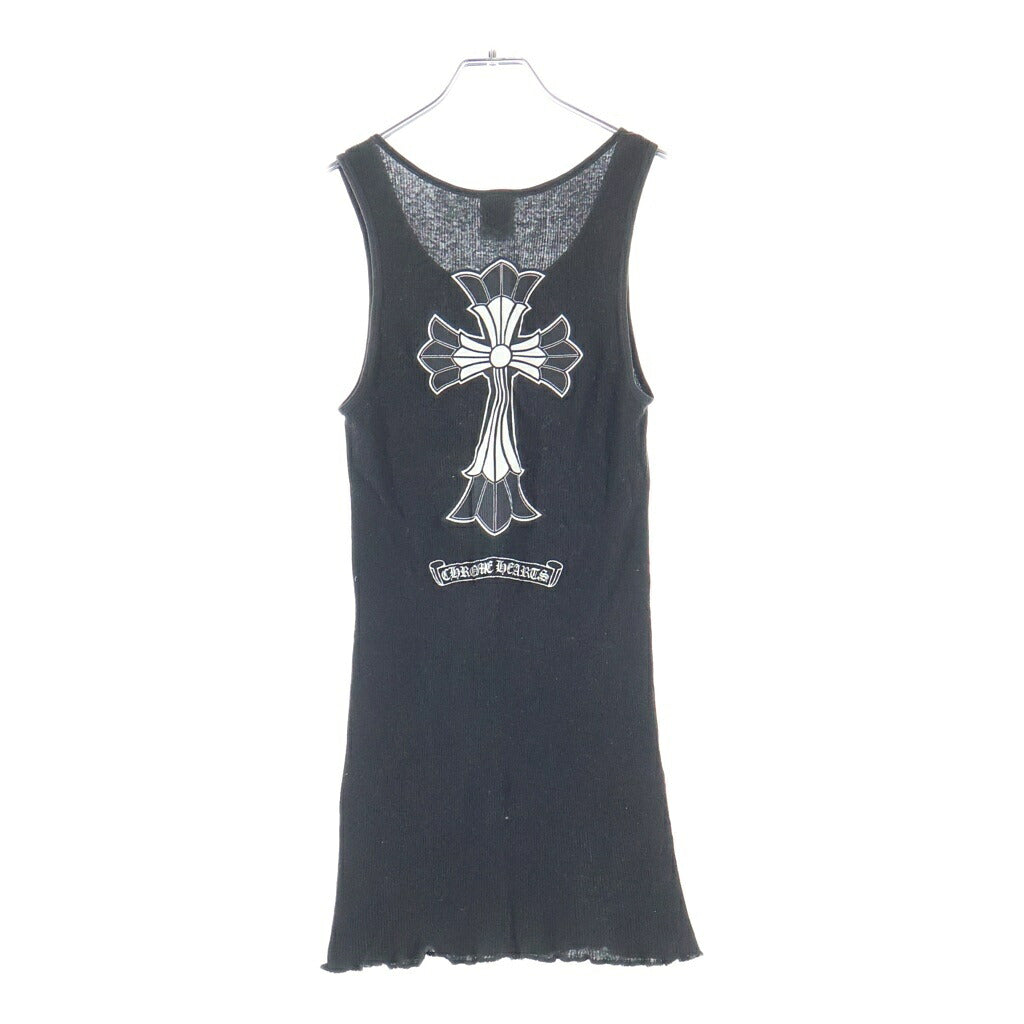 CHROME HEARTS(クロムハーツ) OLD DOUBLE CH CROSS ダブルCHクロス プリントデザイン ノースリーブ タンクトップ ブラック