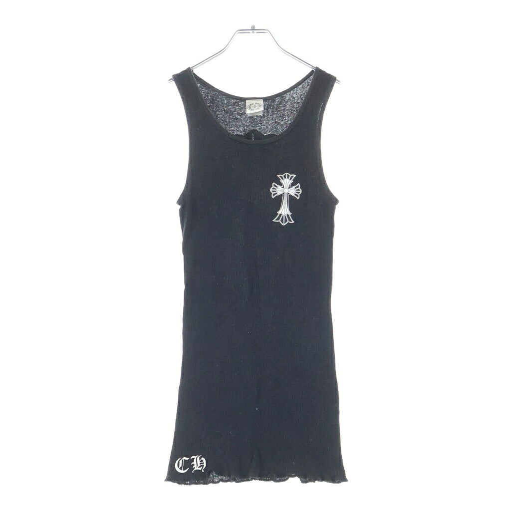 CHROME HEARTS(クロムハーツ) OLD DOUBLE CH CROSS ダブルCHクロス プリントデザイン ノースリーブ タンクトップ ブラック