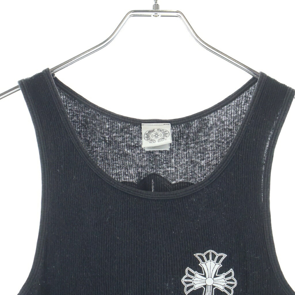CHROME HEARTS(クロムハーツ) OLD DOUBLE CH CROSS ダブルCHクロス プリントデザイン ノースリーブ タンクトップ ブラック