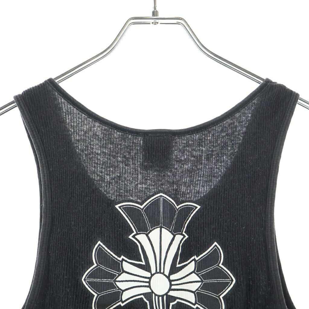 CHROME HEARTS(クロムハーツ) OLD DOUBLE CH CROSS ダブルCHクロス プリントデザイン ノースリーブ タンクトップ ブラック