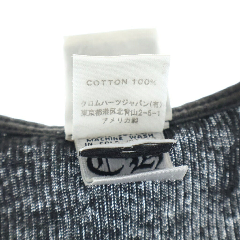 CHROME HEARTS(クロムハーツ) OLD DOUBLE CH CROSS ダブルCHクロス プリントデザイン ノースリーブ タンクトップ ブラック