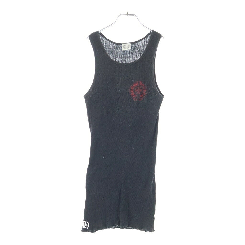 CHROME HEARTS(クロムハーツ) OLD HORSESHOE オールド ホースシュープリントデザイン ノースリーブ タンクトップ ブラック