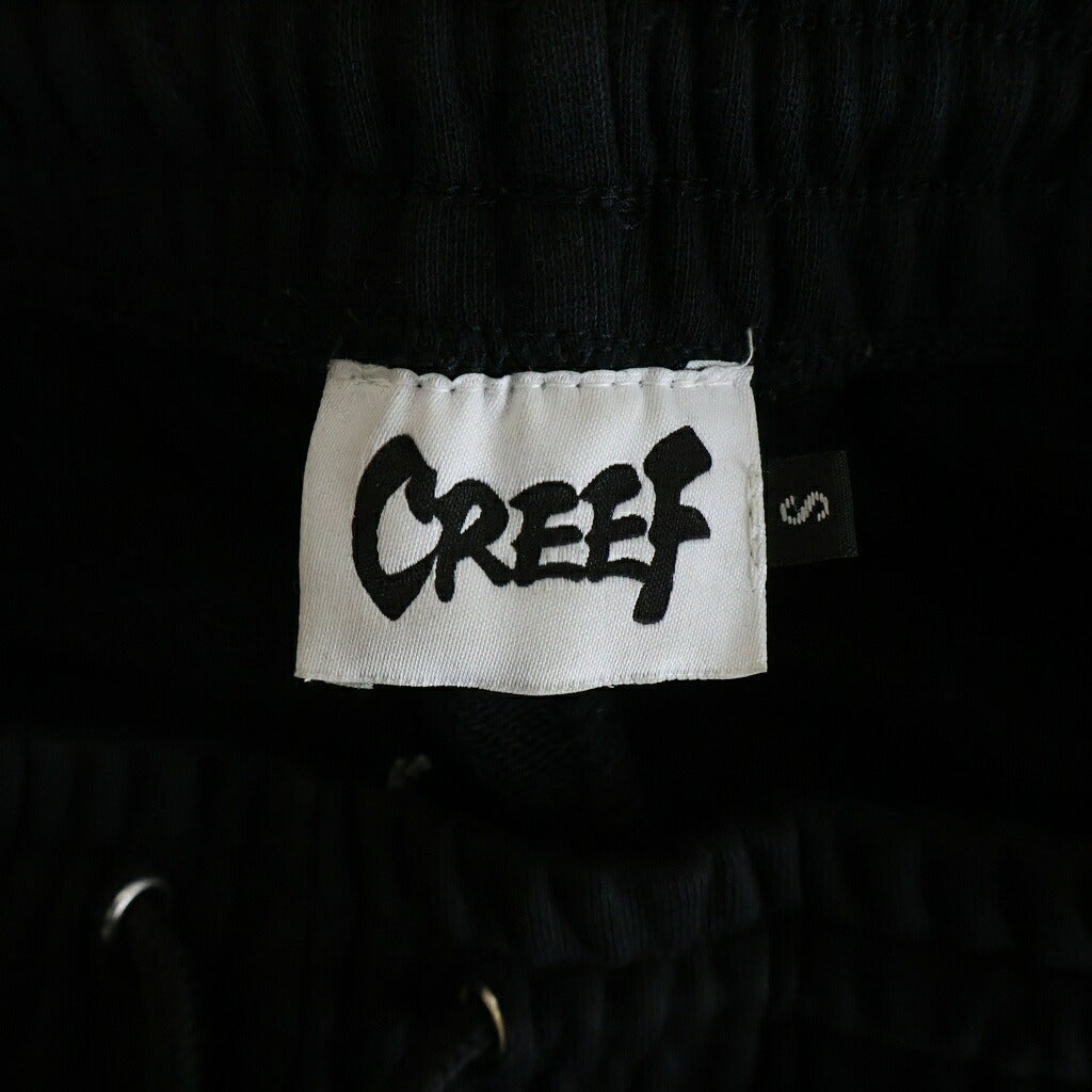 NO BRAND(ノーブランド) 【CREEF】クリーフ ファイヤーパターンデザイン スウェット イージーパンツ ブラック/グレー