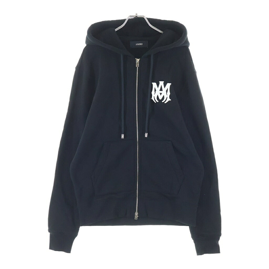 AMIRI(アミリ) 26AW 胸ロゴデザイン ジップアップ フーデッド スウェット パーカー ブラック AM326JR003