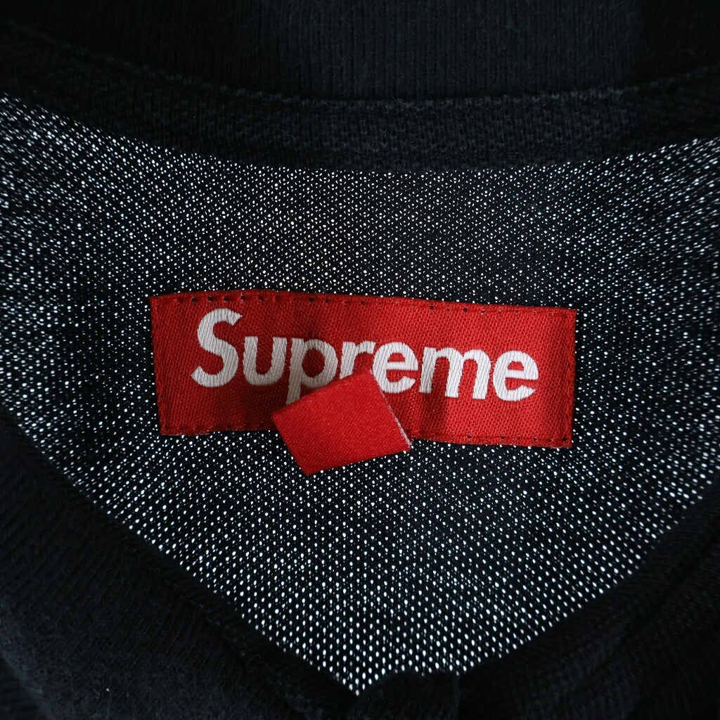 SUPREME(シュプリーム) 25SS Cursive Polo スクリプトロゴ刺繍 ナンバリング 半袖ポロシャツ ブラック