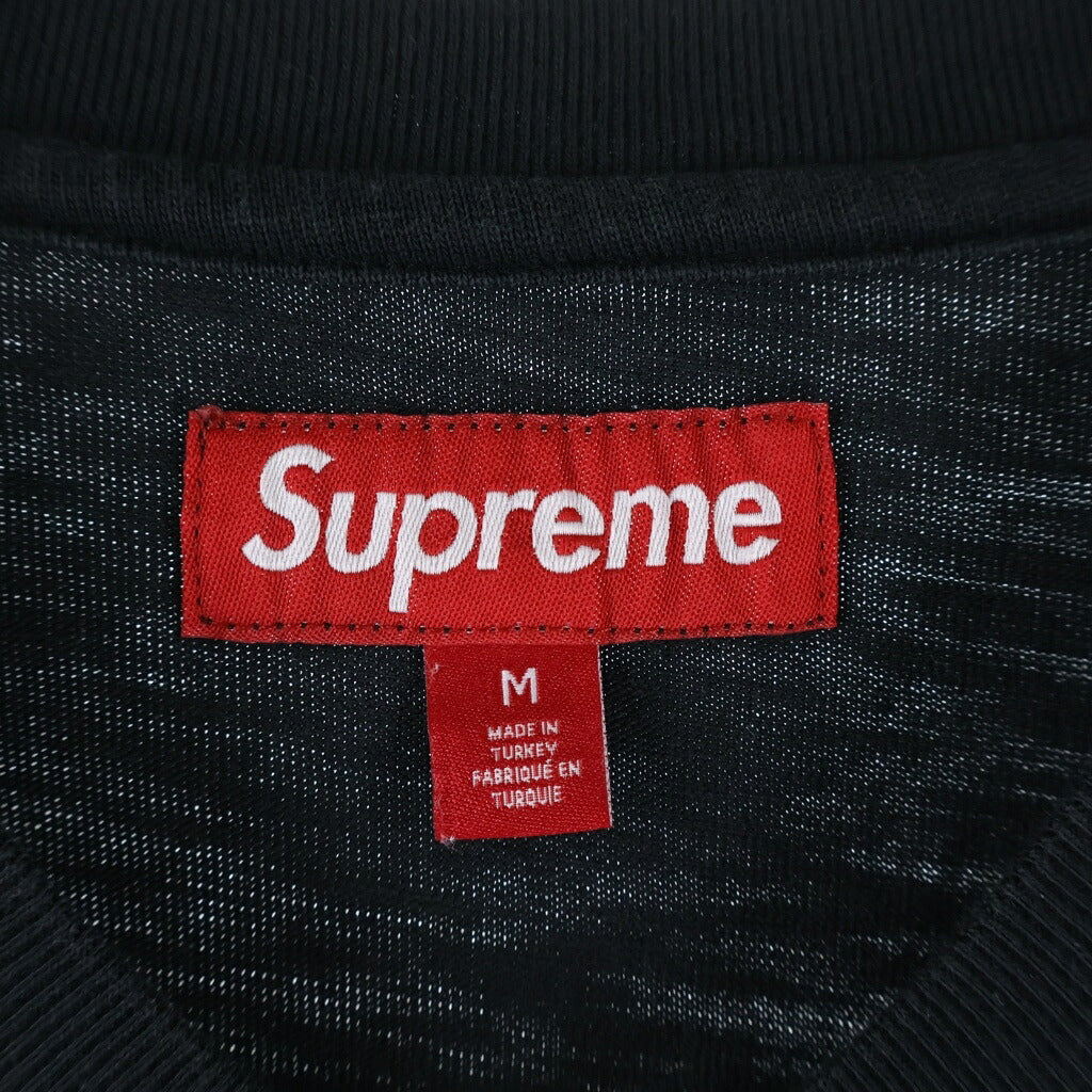 SUPREME(シュプリーム) 26AW Stretch Applique S/S Top ストレッチ アップリケロゴ 半袖Tシャツ カットソー ブラック