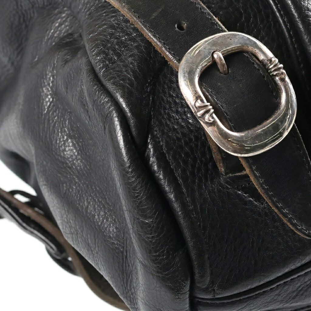 CHROME HEARTS(クロムハーツ) フレアニー ガンスリンガー スクロールラベル レザー バックパック リュックサック ブラック