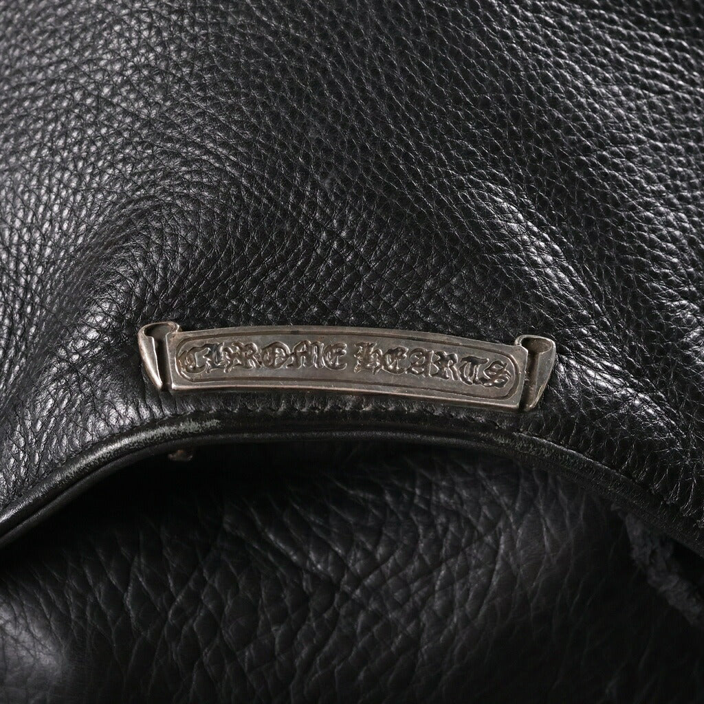 CHROME HEARTS(クロムハーツ) フレアニー ガンスリンガー スクロールラベル レザー バックパック リュックサック ブラック
