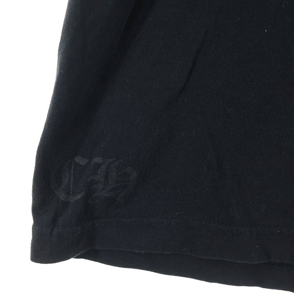 CHROME HEARTS(クロムハーツ) NECK LOGO S/S T-SHIRT ネックロゴプリント 胸ポケット 半袖Tシャツ カットソー ブラック