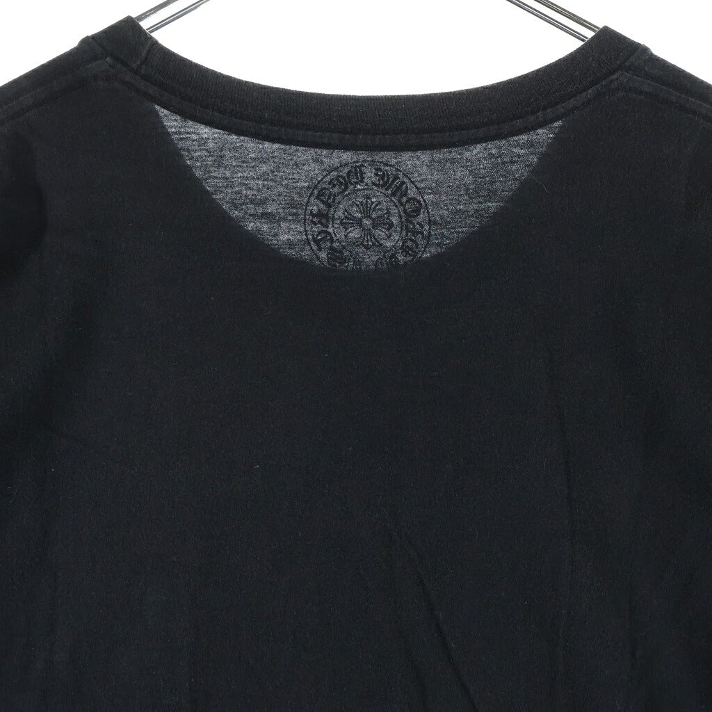 CHROME HEARTS(クロムハーツ) NECK LOGO S/S T-SHIRT ネックロゴプリント 胸ポケット 半袖Tシャツ カットソー ブラック