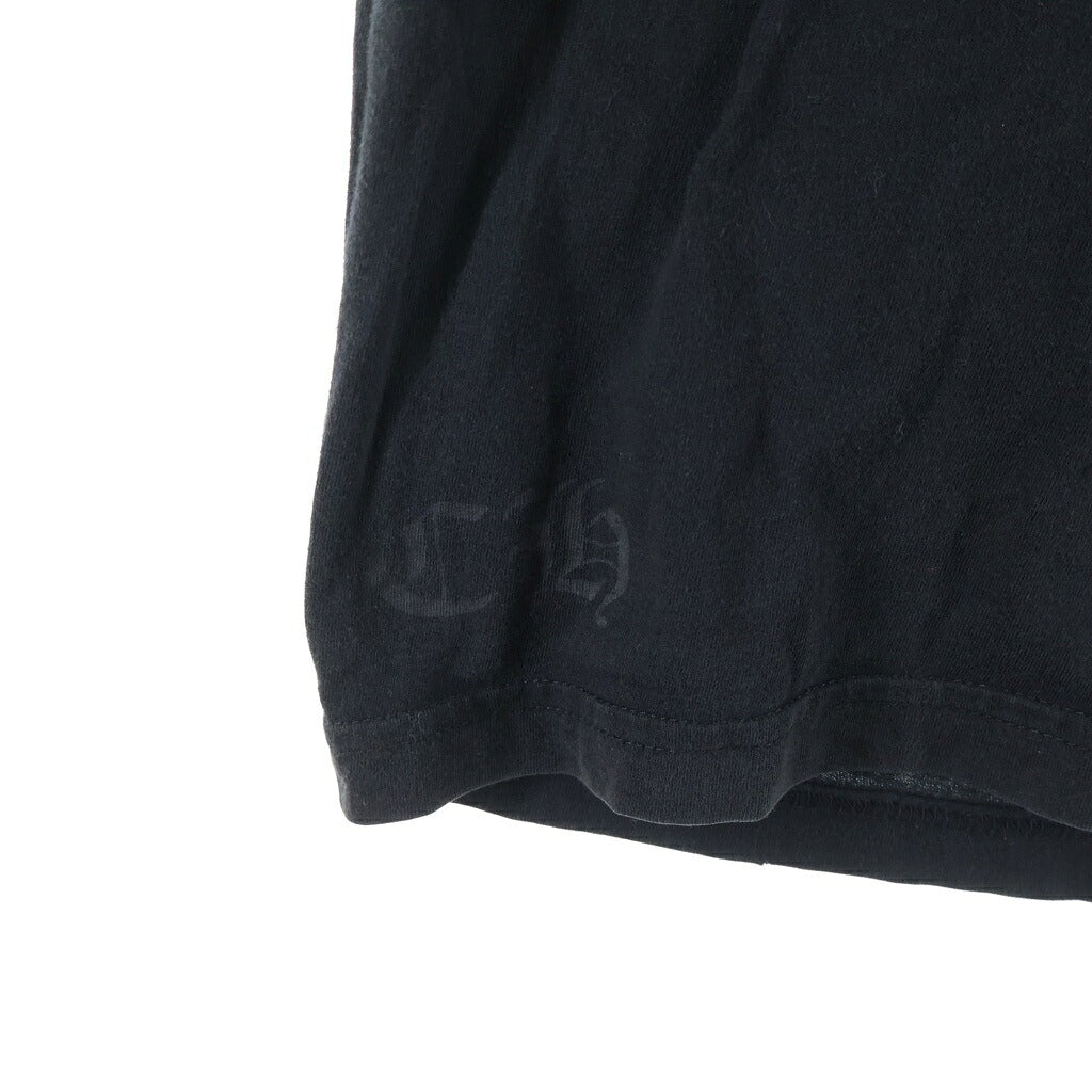 CHROME HEARTS(クロムハーツ) NECK LOGO S/S T-SHIRT ネックロゴプリント 胸ポケット 半袖Tシャツ カットソー ブラック