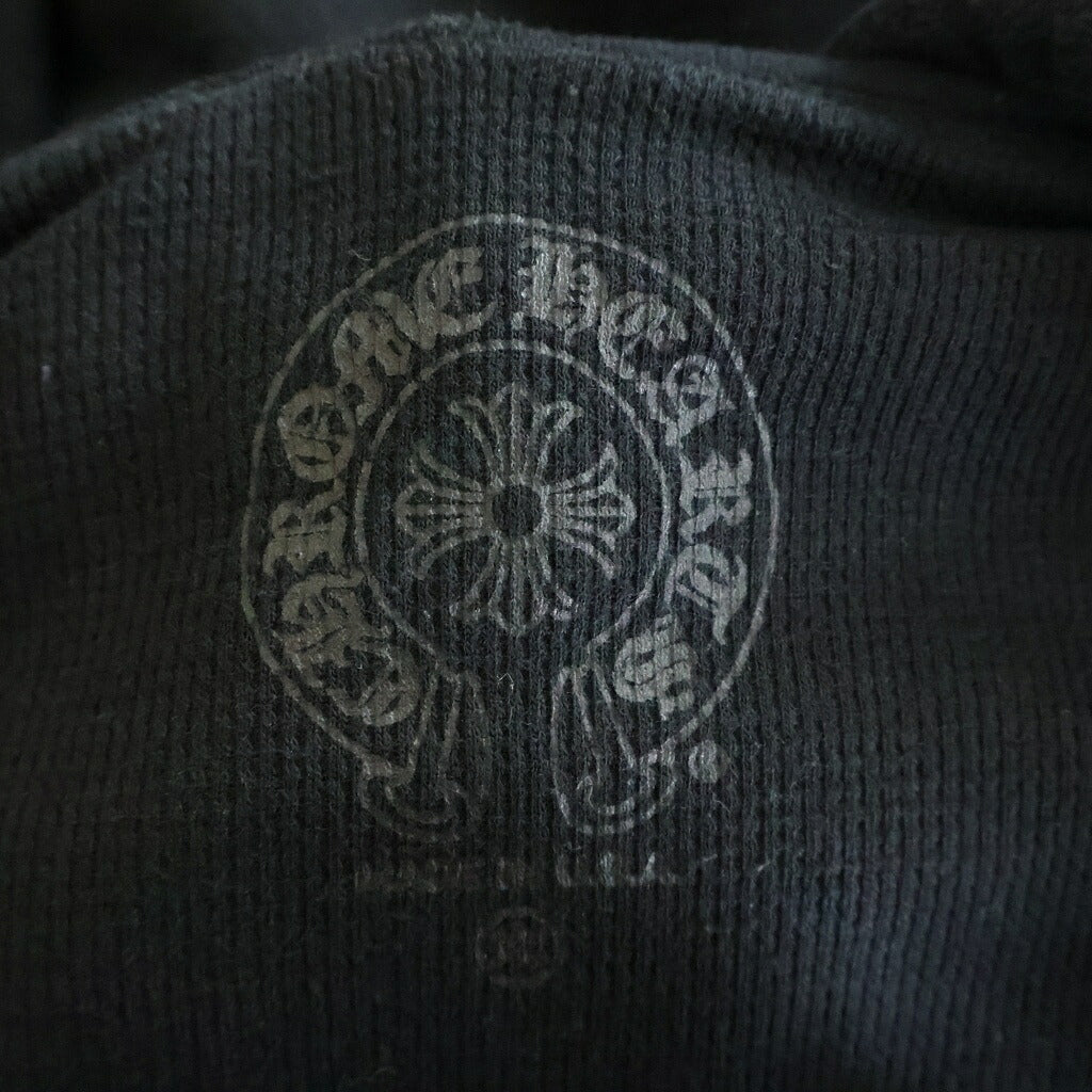 CHROME HEARTS(クロムハーツ) SWTSHRT HD ZIP Tバー ダガージップ バックアーチロゴ 裏地サーマルジップパーカー ブラック
