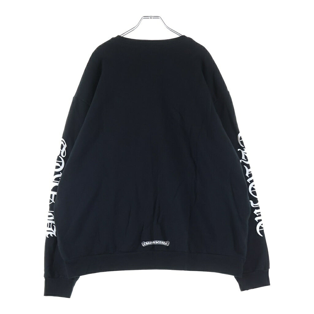 CHROME HEARTS(クロムハーツ) NECK LOGO CREWNECK SWEATSHIRT ネックロゴ クルーネック スウェットトレーナー ブラック