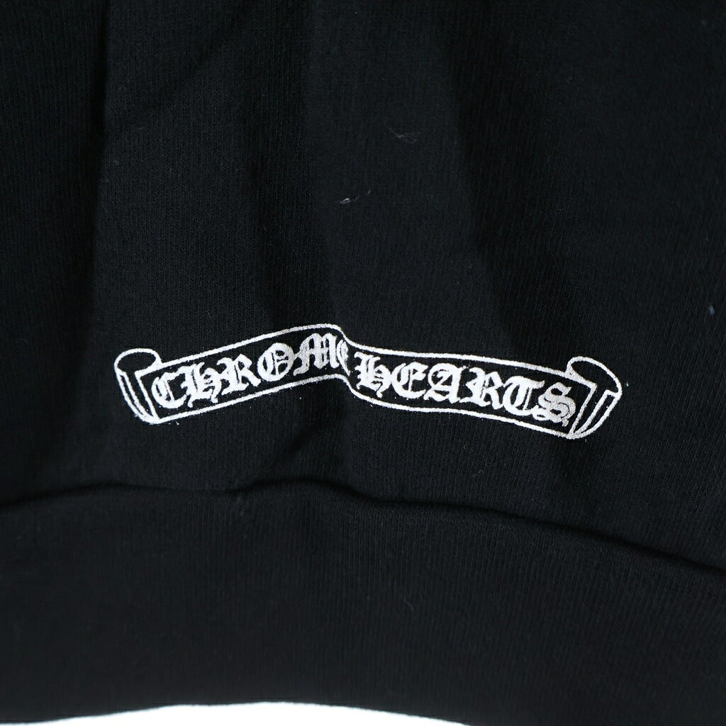 CHROME HEARTS(クロムハーツ) NECK LOGO CREWNECK SWEATSHIRT ネックロゴ クルーネック スウェットトレーナー ブラック