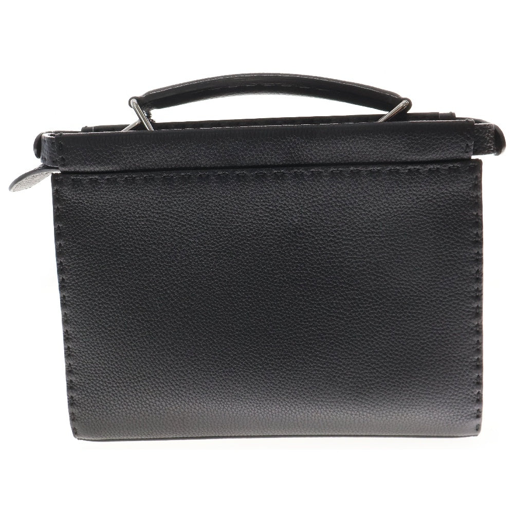 FENDI(フェンディ) セレリア ピーカブー フィットミニ 2WAYショルダーバッグ ハンドバッグ シルバー金具 ブラック レザー 7VA422