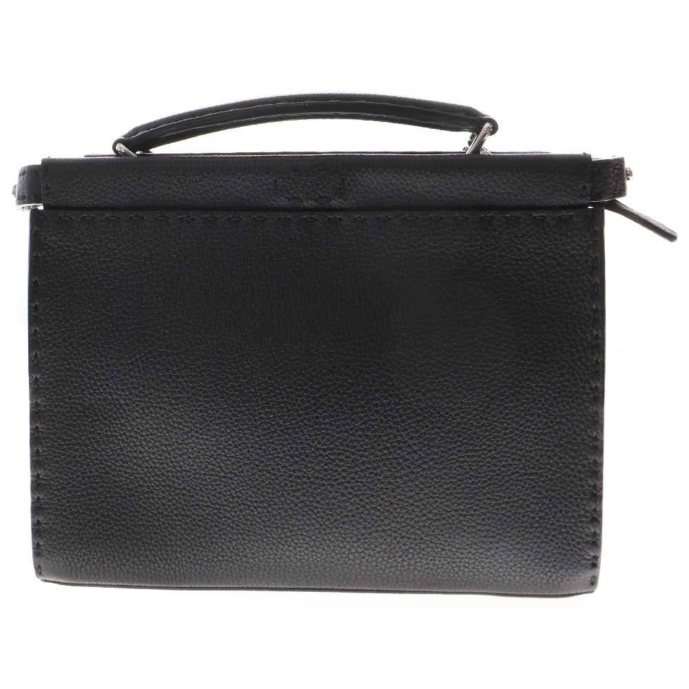FENDI(フェンディ) セレリア ピーカブー フィットミニ 2WAYショルダーバッグ ハンドバッグ シルバー金具 ブラック レザー 7VA422