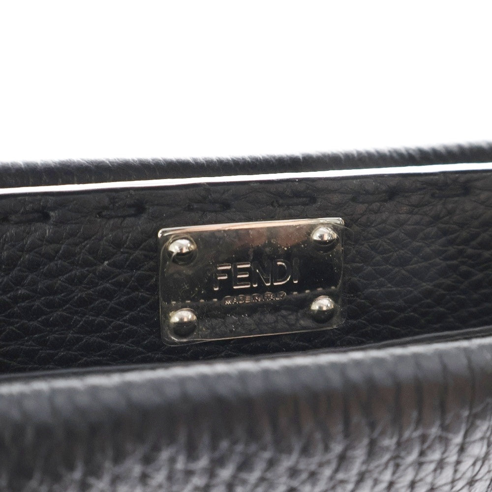 FENDI(フェンディ) セレリア ピーカブー フィットミニ 2WAYショルダーバッグ ハンドバッグ シルバー金具 ブラック レザー 7VA422