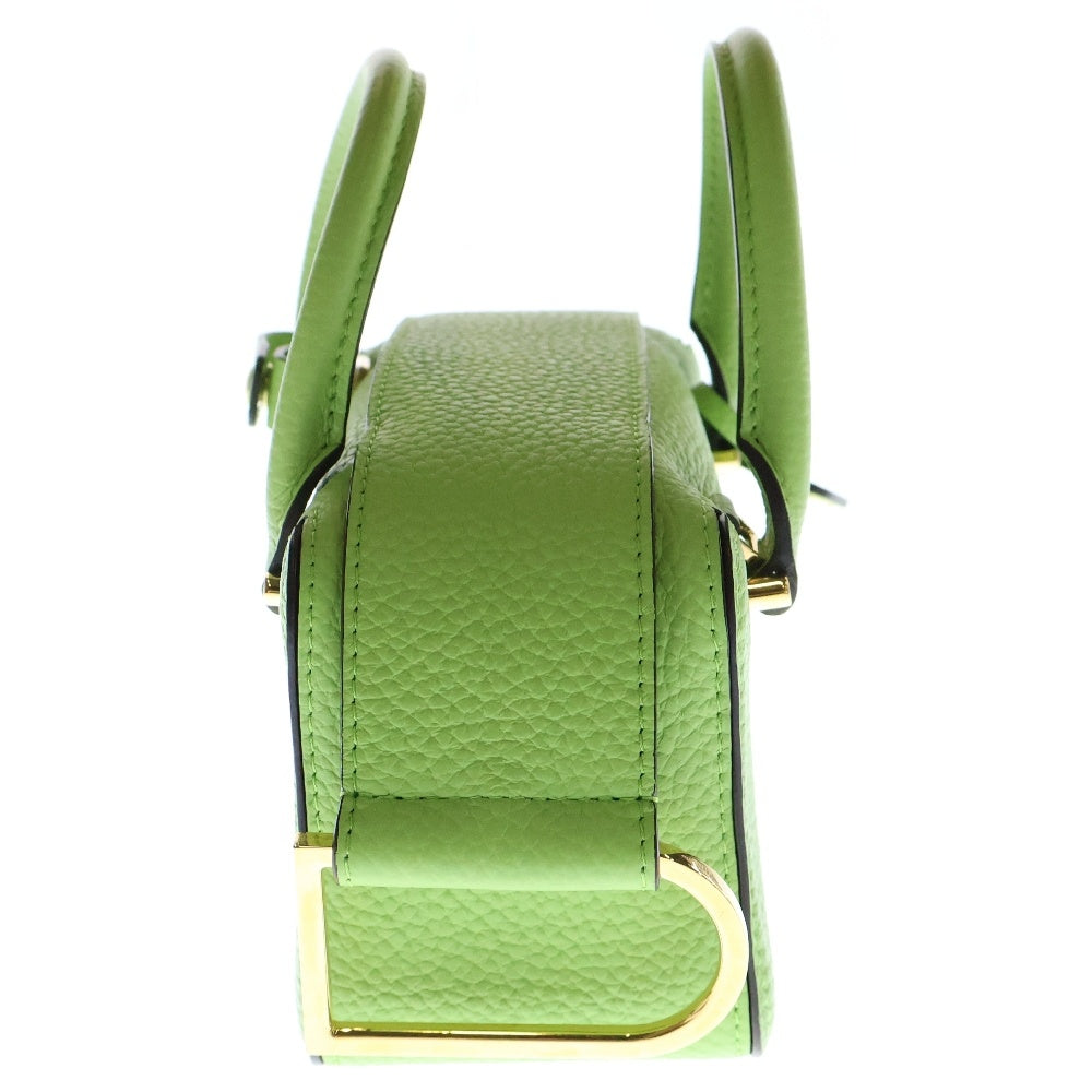 DELVAUX(デルボー) クールボックスナノ グリーン レザー 2WAY ショルダーバッグ ハンドバッグ