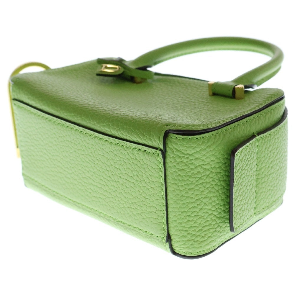 DELVAUX(デルボー) クールボックスナノ グリーン レザー 2WAY ショルダーバッグ ハンドバッグ