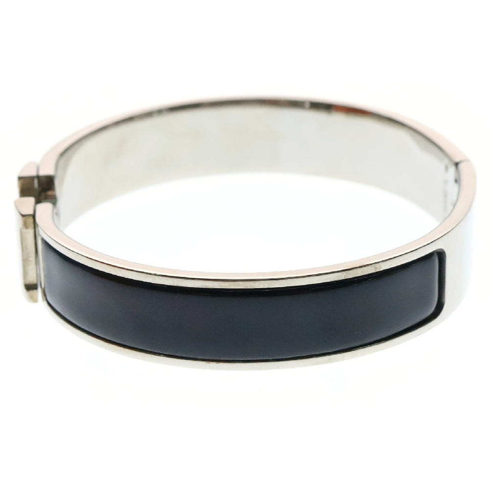 HERMES(エルメス) クリックH PM バングル 黒 シルバー金具 アクセサリー