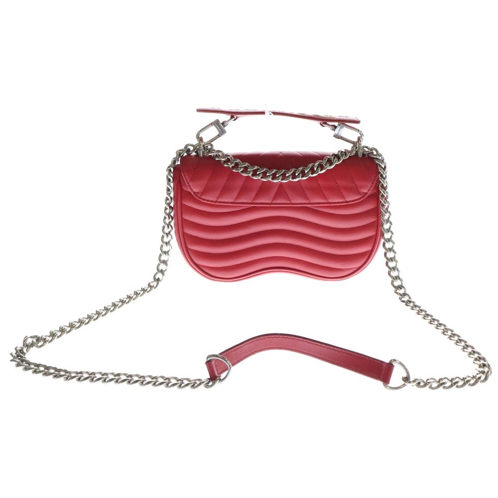 LOUIS VUITTON(ルイヴィトン) ニューウェーブ チェーンバッグPM ショルダーバッグ レッド レザー シルバー金具 M51930