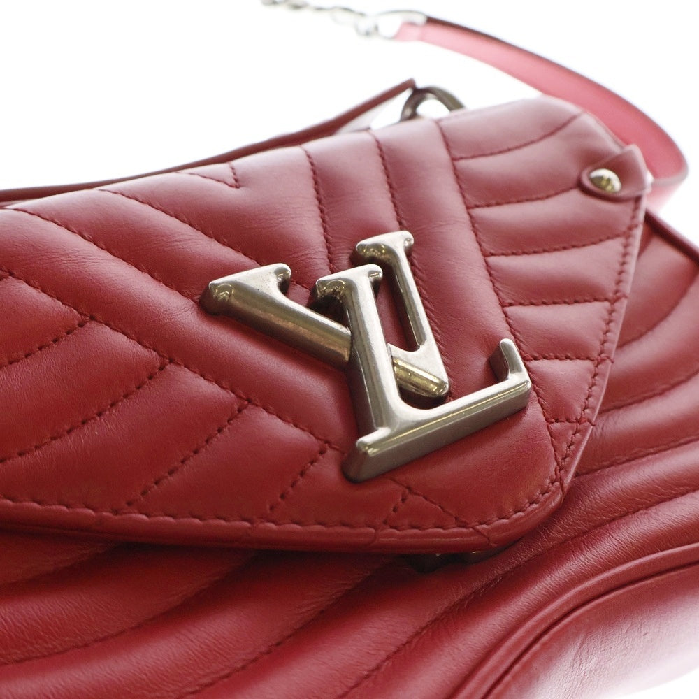 LOUIS VUITTON(ルイヴィトン) ニューウェーブ チェーンバッグPM ショルダーバッグ レッド レザー シルバー金具 M51930