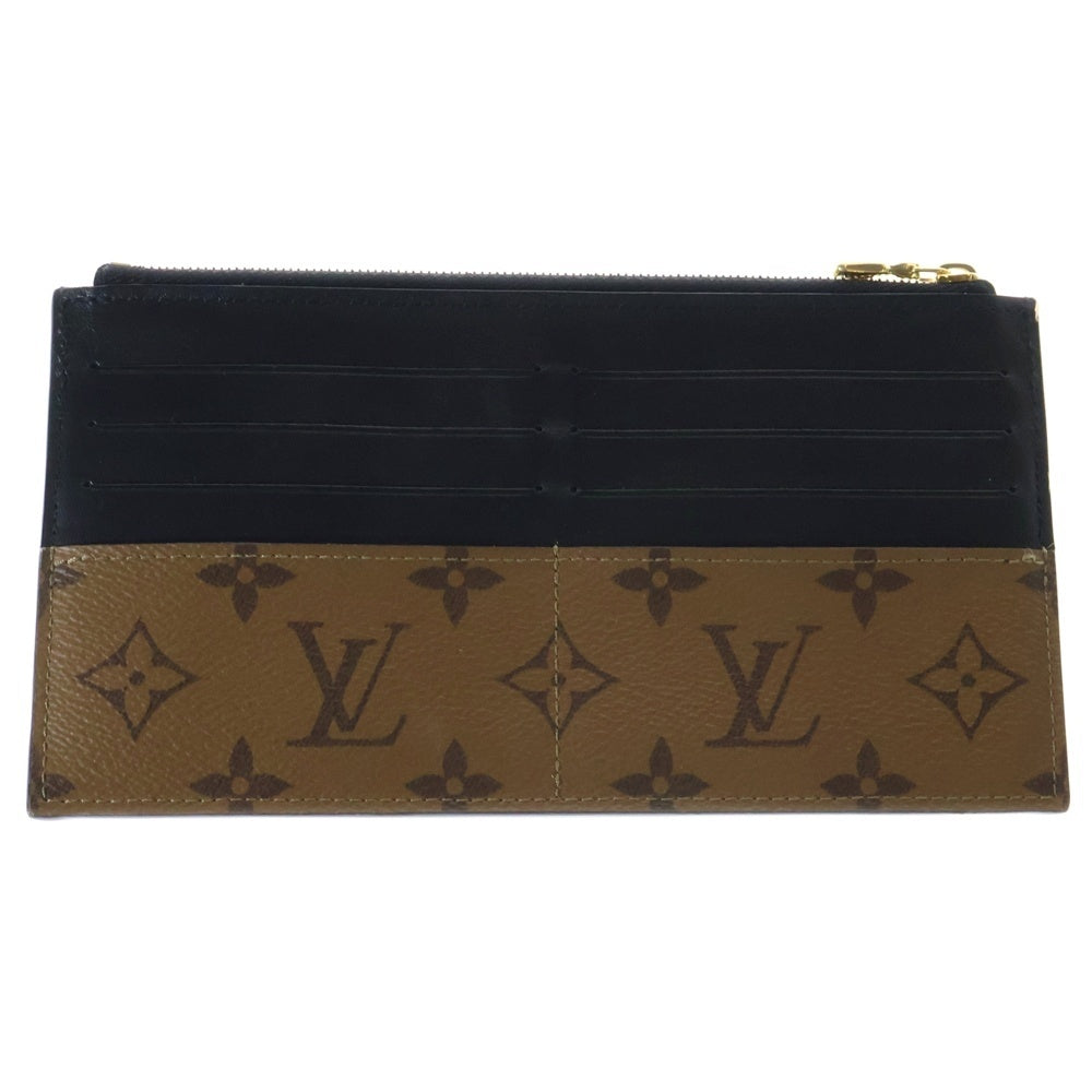 LOUIS VUITTON(ルイヴィトン) モノグラム・リバース スリムパース カードケース 名刺入れ ブラウン PVC ゴールド金具 M80390