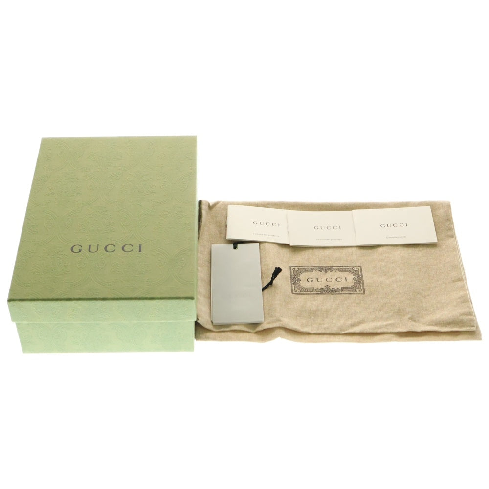 GUCCI(グッチ) 1955 ジャンボGG キャンバス ホースビット レザー切替ショルダーバッグ ブラウン 699296