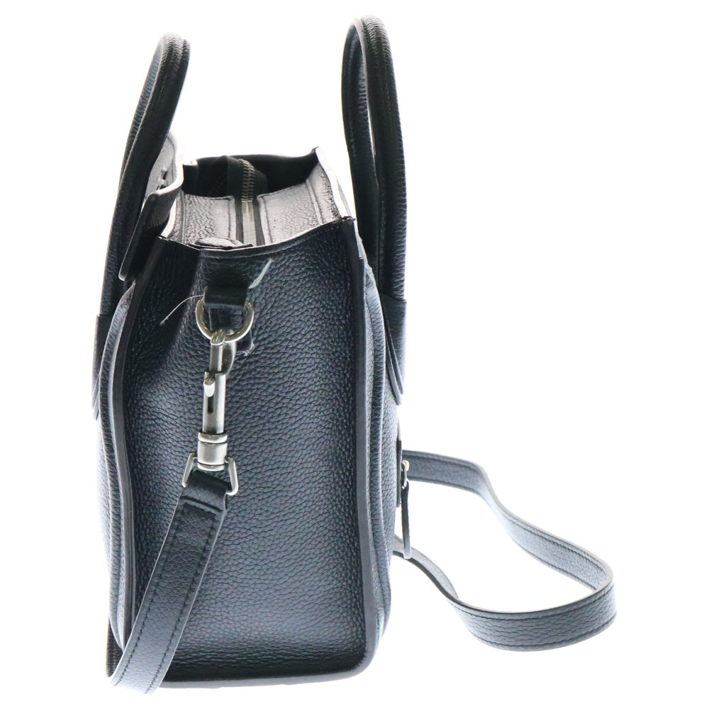 CELINE(セリーヌ) ラゲージ ナノ 2WAY レザーハンドバッグ ショルダーバッグ ブラック レディース