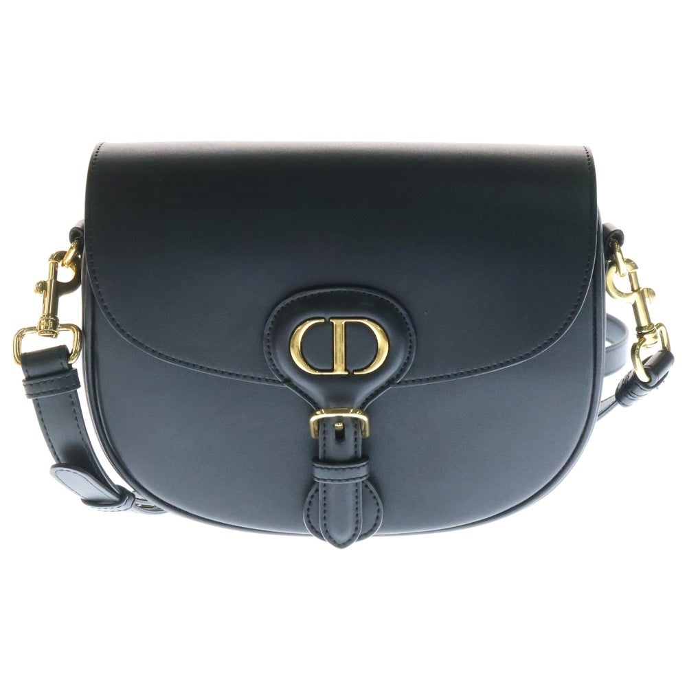 Christian Dior(クリスチャンディオール) BOBBY ボビー ミディアム ブラック カーフスキン ショルダーバッグ ゴールド金具