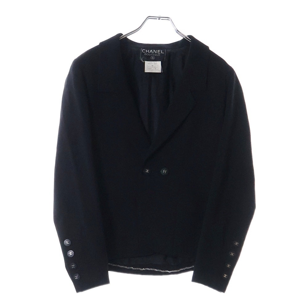 CHANEL(シャネル) 96P スプリングコレクション セットアップスーツ ココマークボタン 裏地シルク ウール ダブルブレスト 2B テーラードジャケット ミディアムタイトスカート P06410V04616