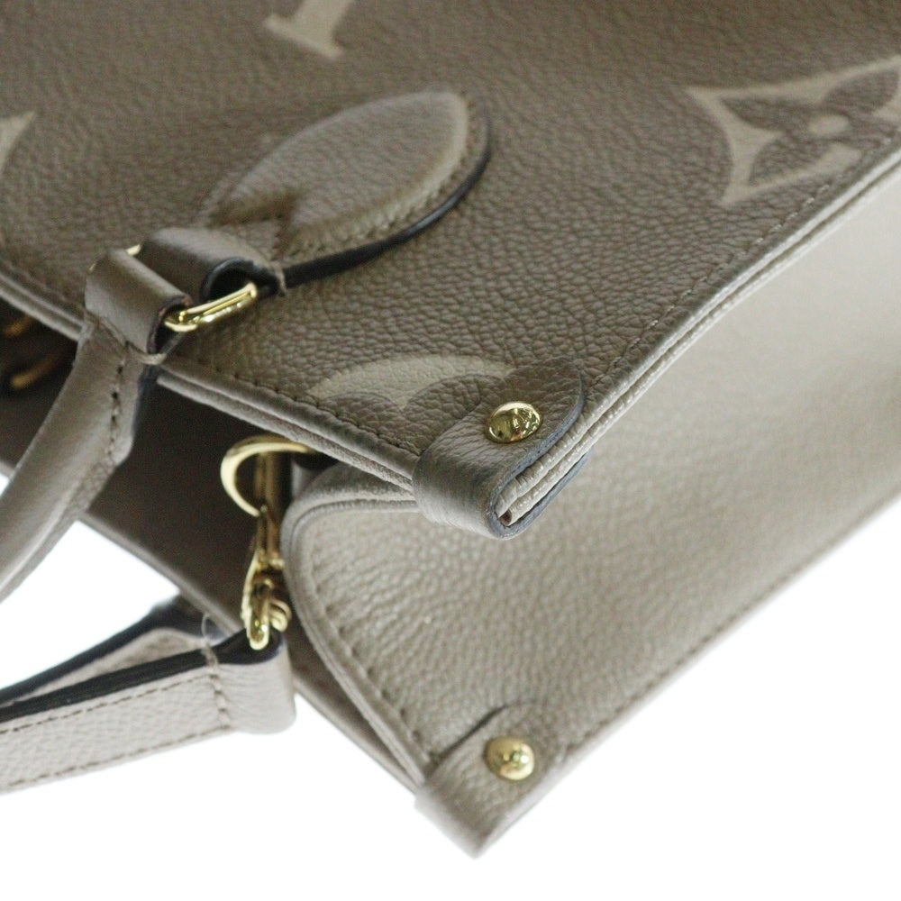 LOUIS VUITTON(ルイヴィトン) モノグラムアンプラント オンザゴーPM 2WAYバッグ トートバッグ ハンドバッグ ショルダーバッグ ベージュ×アイボリー ゴールド金具 レザー M45779