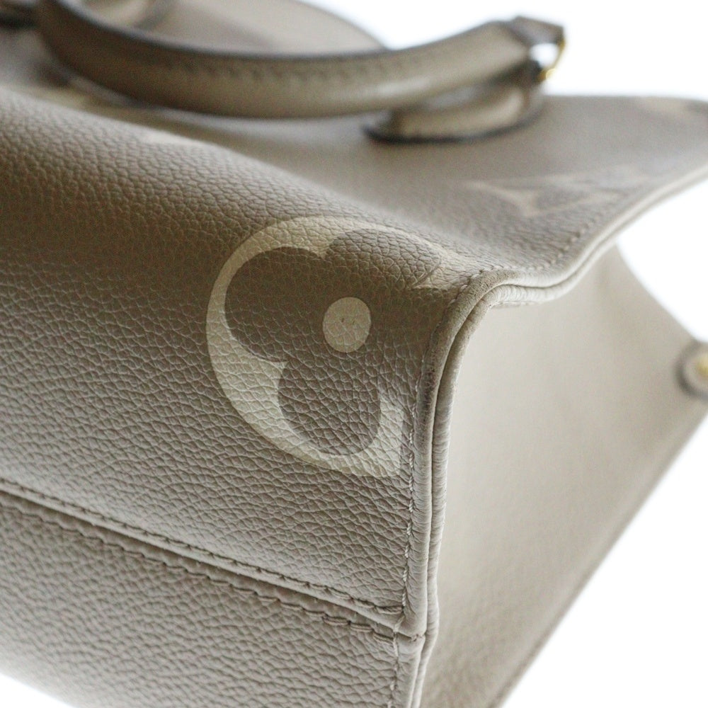 LOUIS VUITTON(ルイヴィトン) モノグラムアンプラント オンザゴーPM 2WAYバッグ トートバッグ ハンドバッグ ショルダーバッグ ベージュ×アイボリー ゴールド金具 レザー M45779