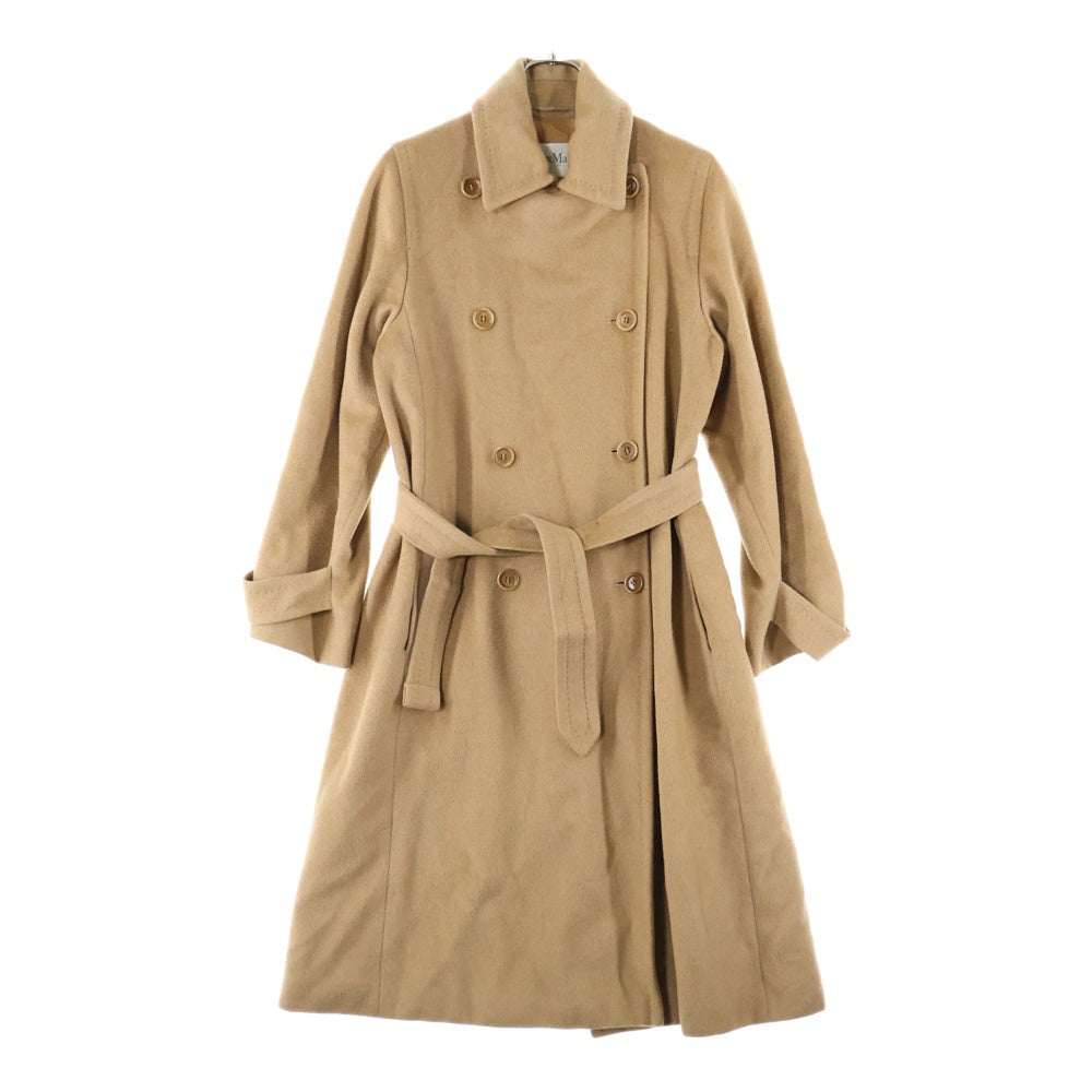 Max Mara(マックスマーラ) キャメル ダブルブレスト ステンカラー ロングコート ブラウン レディース