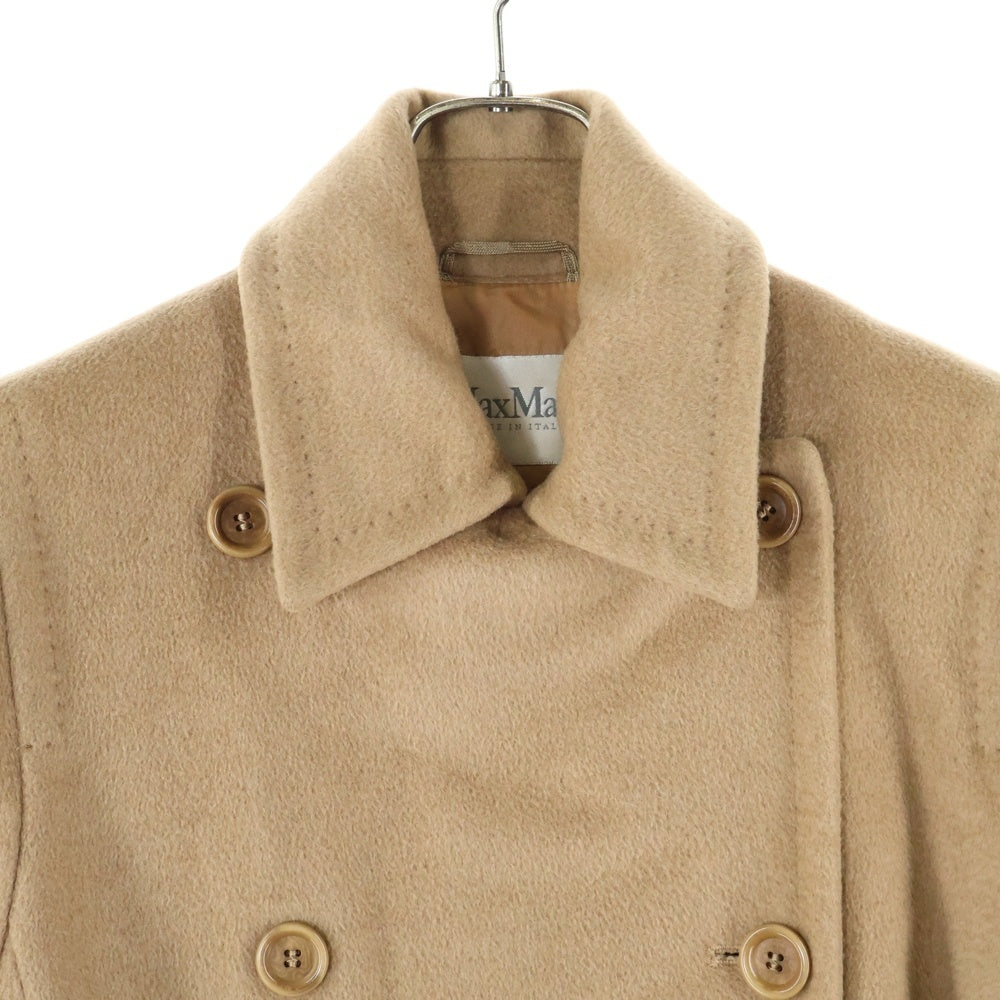 Max Mara(マックスマーラ) キャメル ダブルブレスト ステンカラー ロングコート ブラウン レディース