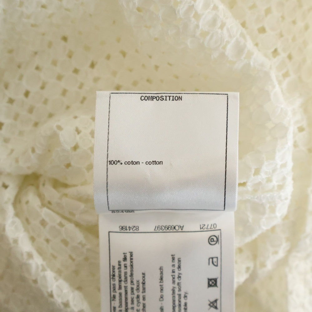 CHANEL(シャネル) コットン レース スキッパー プルオーバー シャツ ブラウス ホワイト レディース P55474V41749