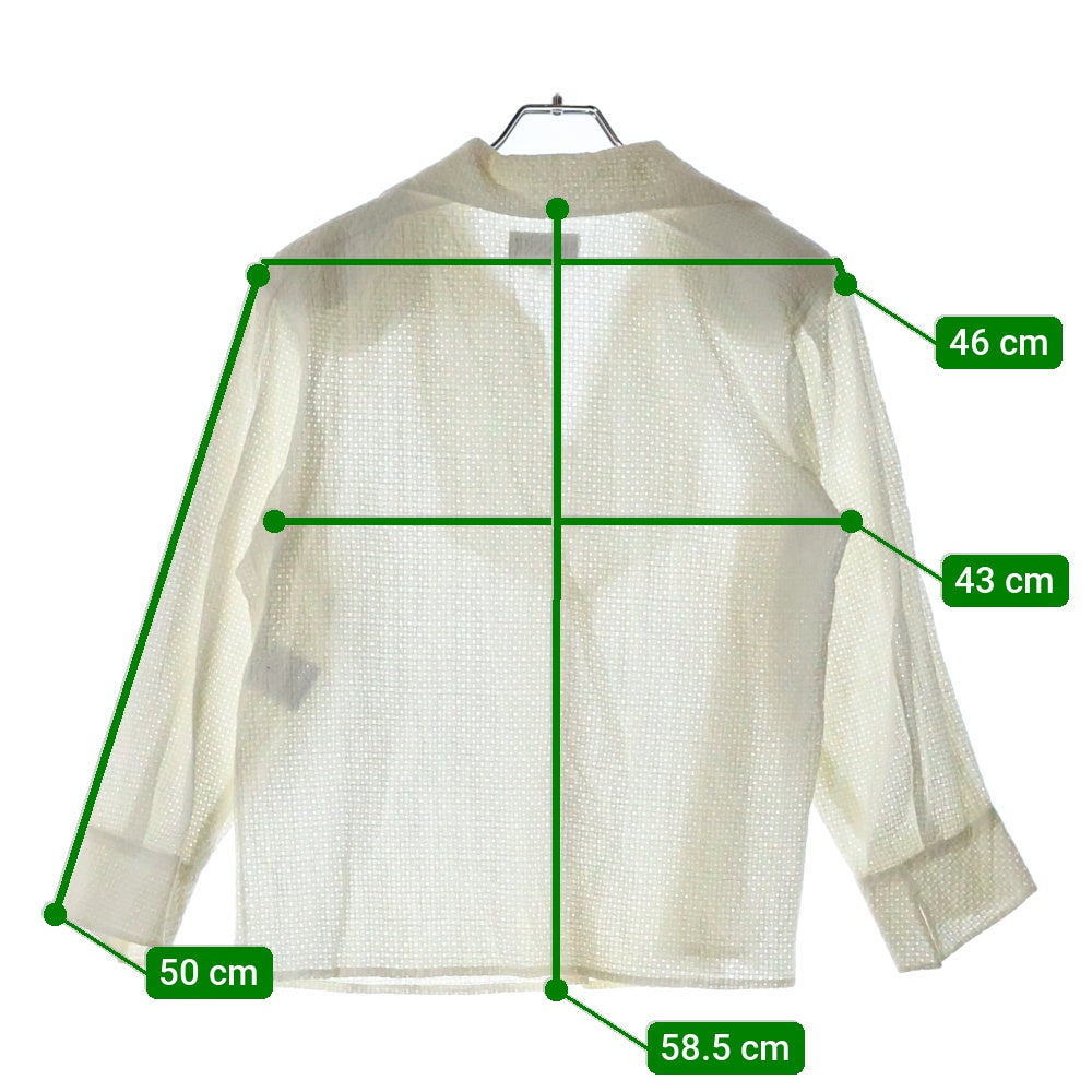 CHANEL(シャネル) コットン レース スキッパー プルオーバー シャツ ブラウス ホワイト レディース P55474V41749