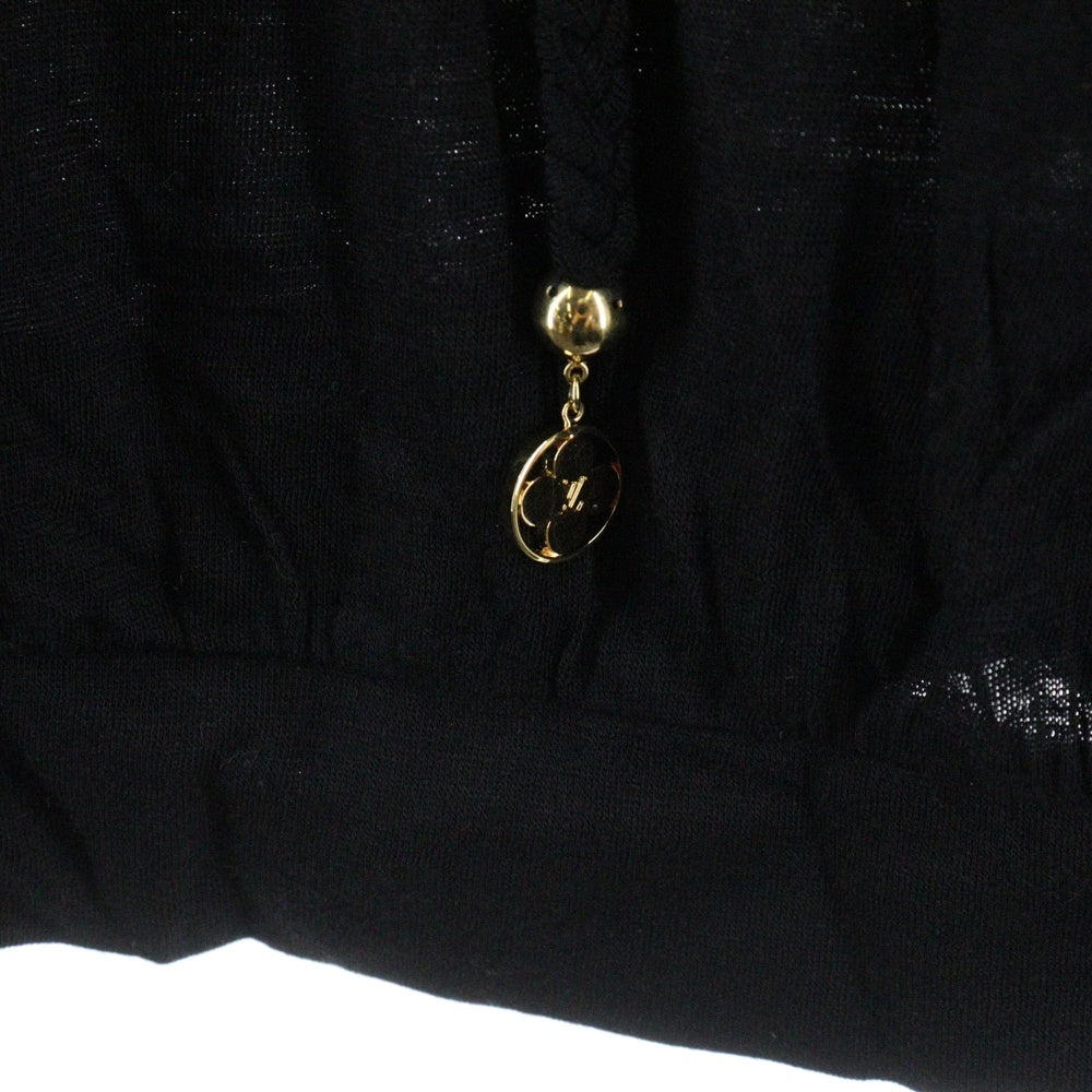 LOUIS VUITTON(ルイヴィトン) 09AW ロープデザイン モノグラムチャーム ナイロン混 ウール ロングスリーブ 長袖カットソー ブラック レディース RW092W WPTS03W6U