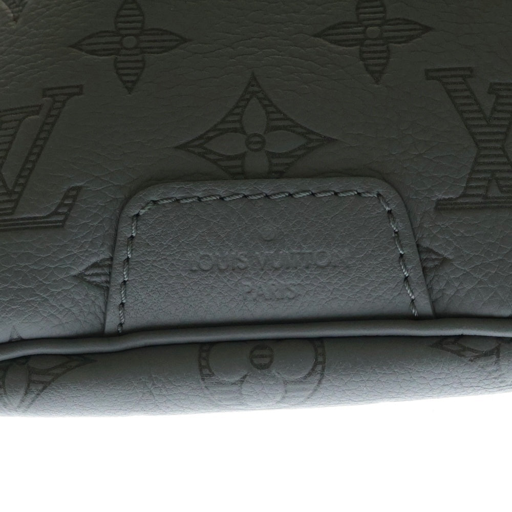 LOUIS VUITTON(ルイヴィトン) モノグラムシャドウ ディスカバリーバムバッグPM レザーボディバッグ ウエストバッグ ブラック/グレー M46108