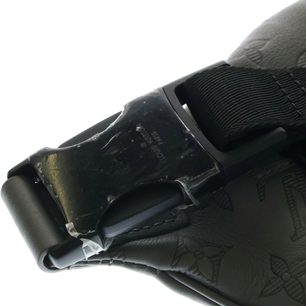 LOUIS VUITTON(ルイヴィトン) モノグラムシャドウ ディスカバリーバムバッグPM レザーボディバッグ ウエストバッグ ブラック/グレー M46108