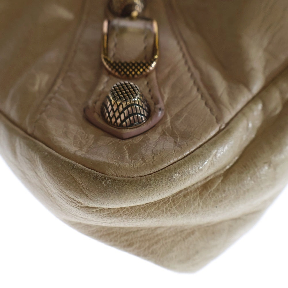 BALENCIAGA(バレンシアガ) ザ・ファースト 2WAYハンドバッグ ショルダーバッグ ピンクベージュ ピンクゴールド金具 レザー 240577