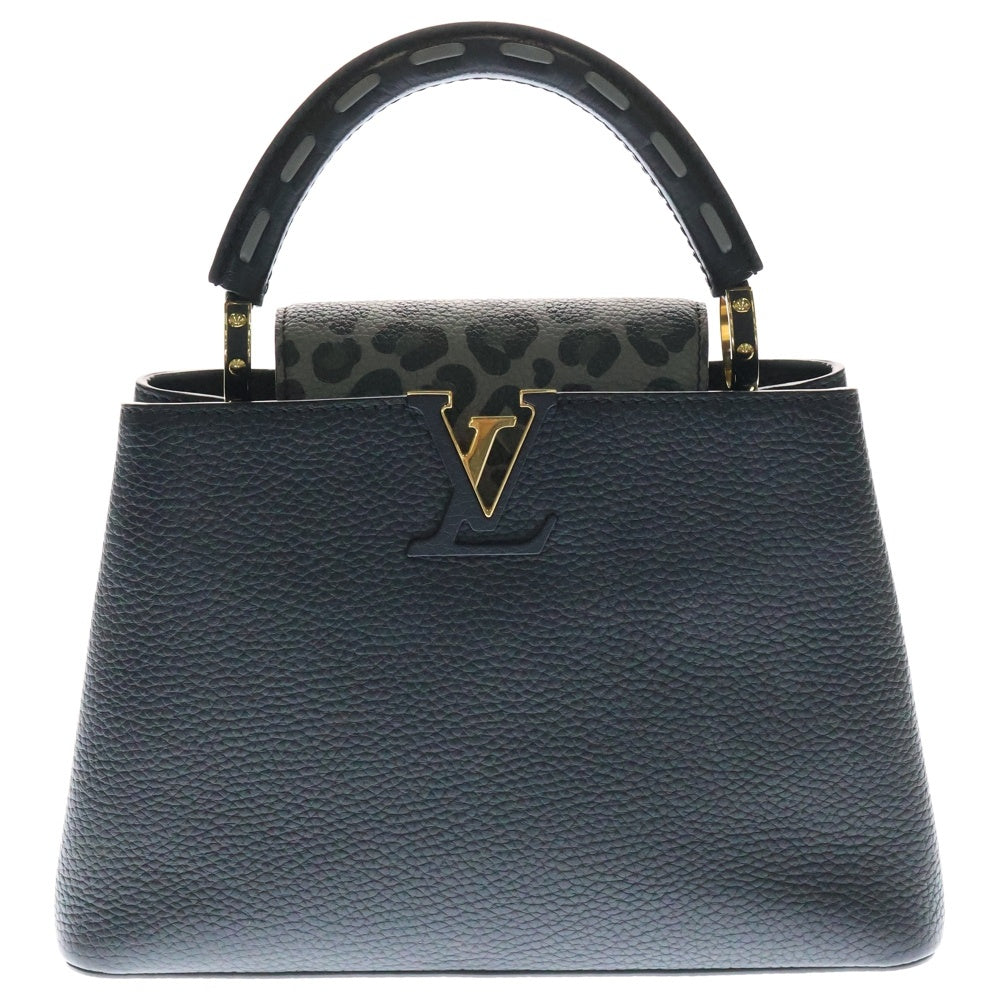 LOUIS VUITTON(ルイヴィトン) LV カプシーヌBB ワイルドアットハート 2WAY レオパード柄レザーハンドバッグ ショルダーバッグ ブラック レディース M58720