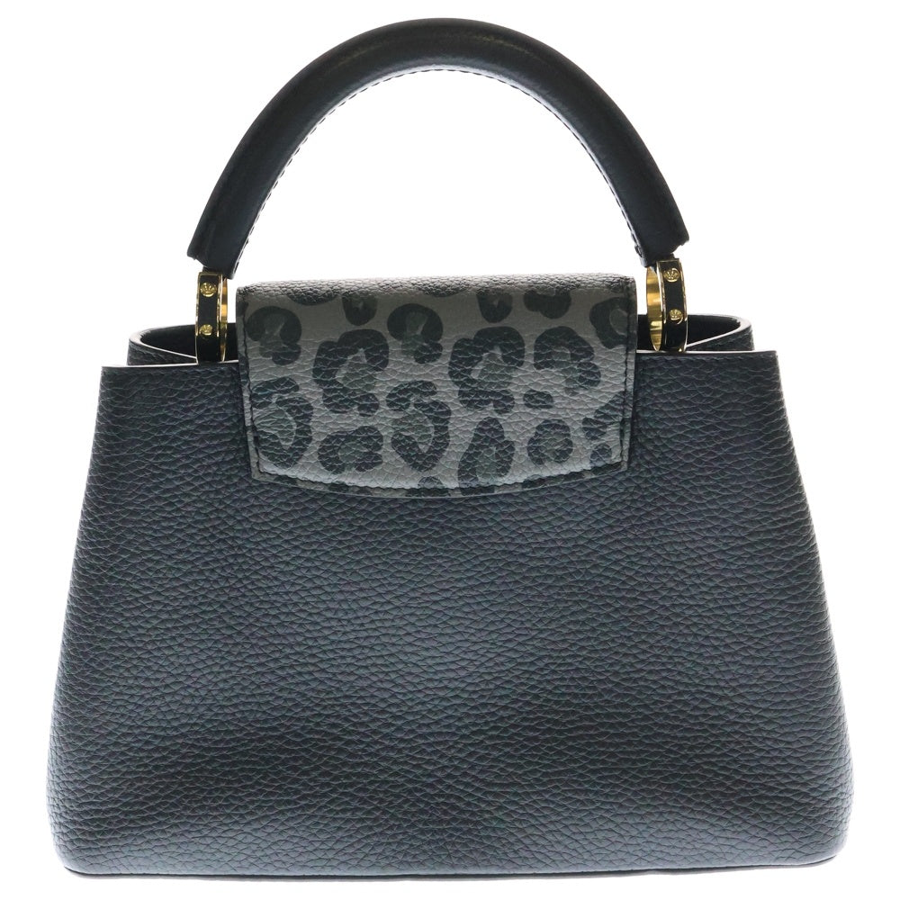 LOUIS VUITTON(ルイヴィトン) LV カプシーヌBB ワイルドアットハート 2WAY レオパード柄レザーハンドバッグ ショルダーバッグ ブラック レディース M58720