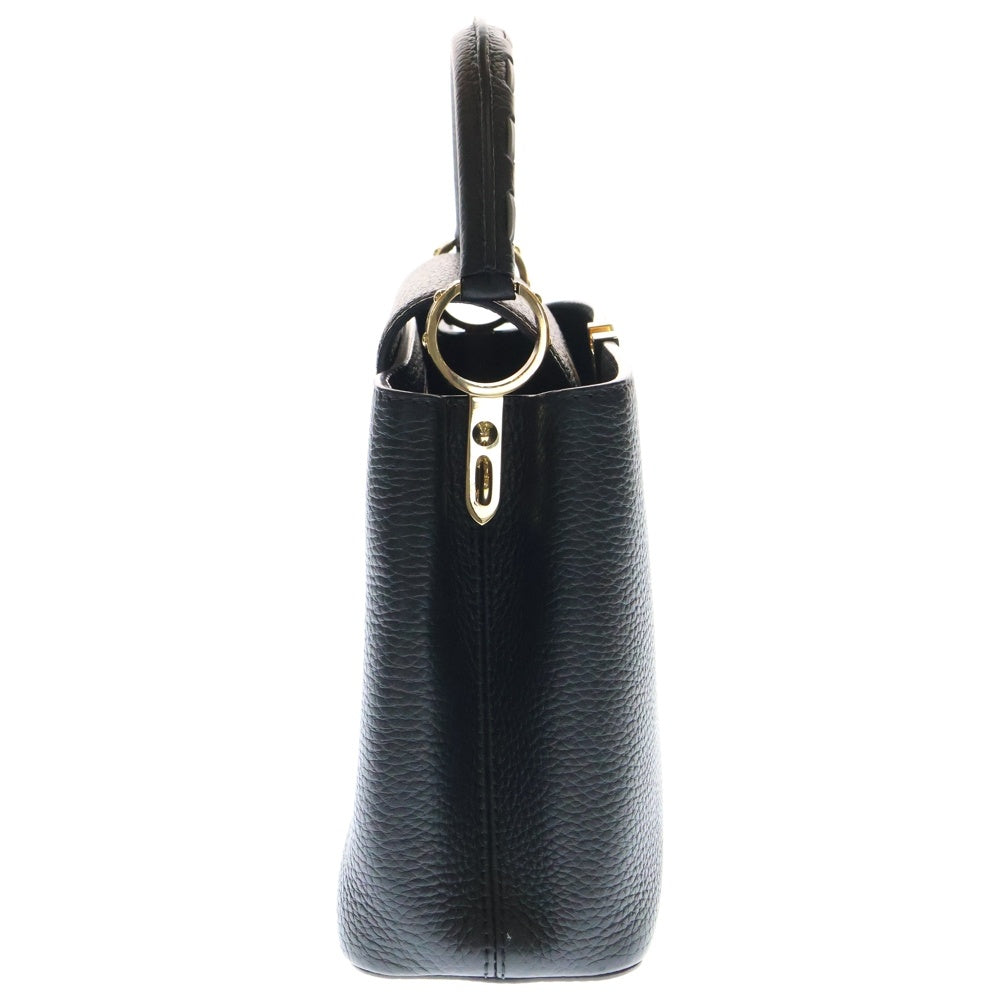 LOUIS VUITTON(ルイヴィトン) LV カプシーヌBB ワイルドアットハート 2WAY レオパード柄レザーハンドバッグ ショルダーバッグ ブラック レディース M58720