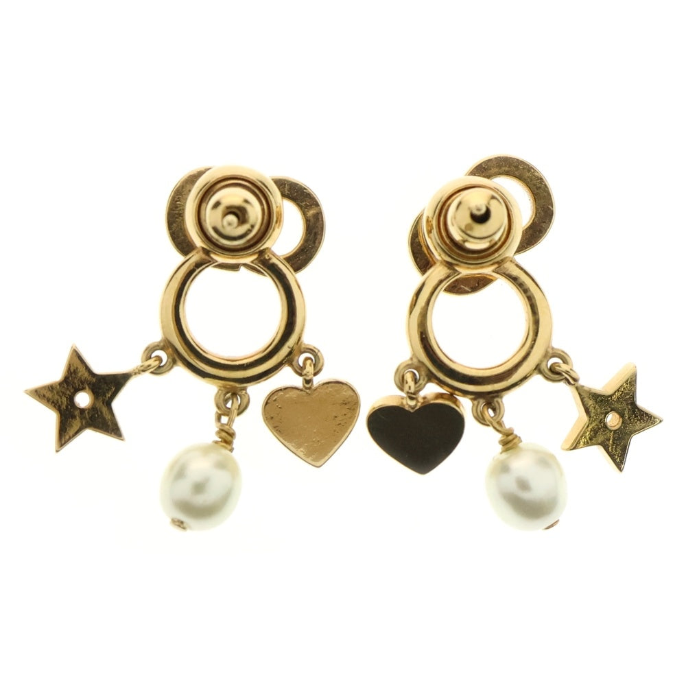 Christian Dior(クリスチャンディオール) CDロゴラインストーン ピアス イヤーアクセサリー ゴールド GP