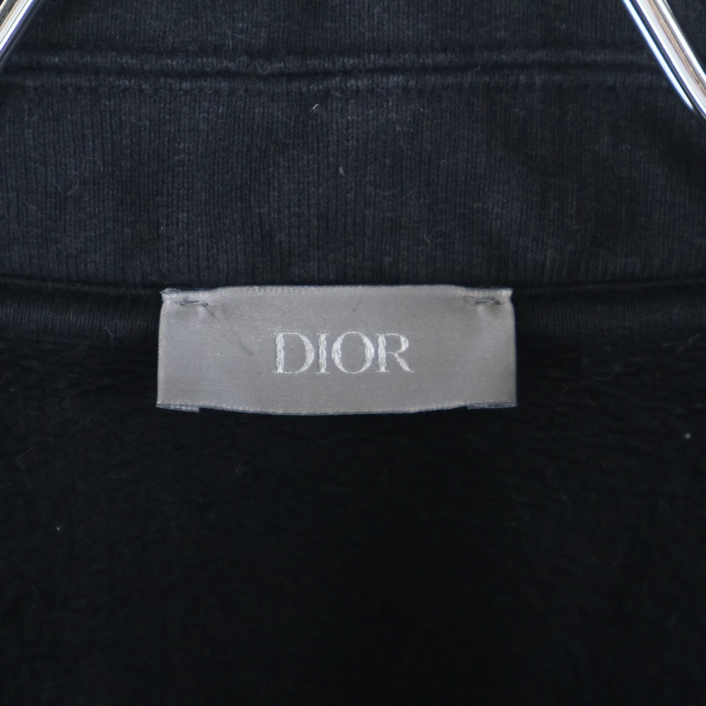 DIOR(ディオール) ロゴ刺繍 ハーフジップ プルオーバースウェットトレーナー ブラック 313J650A0807