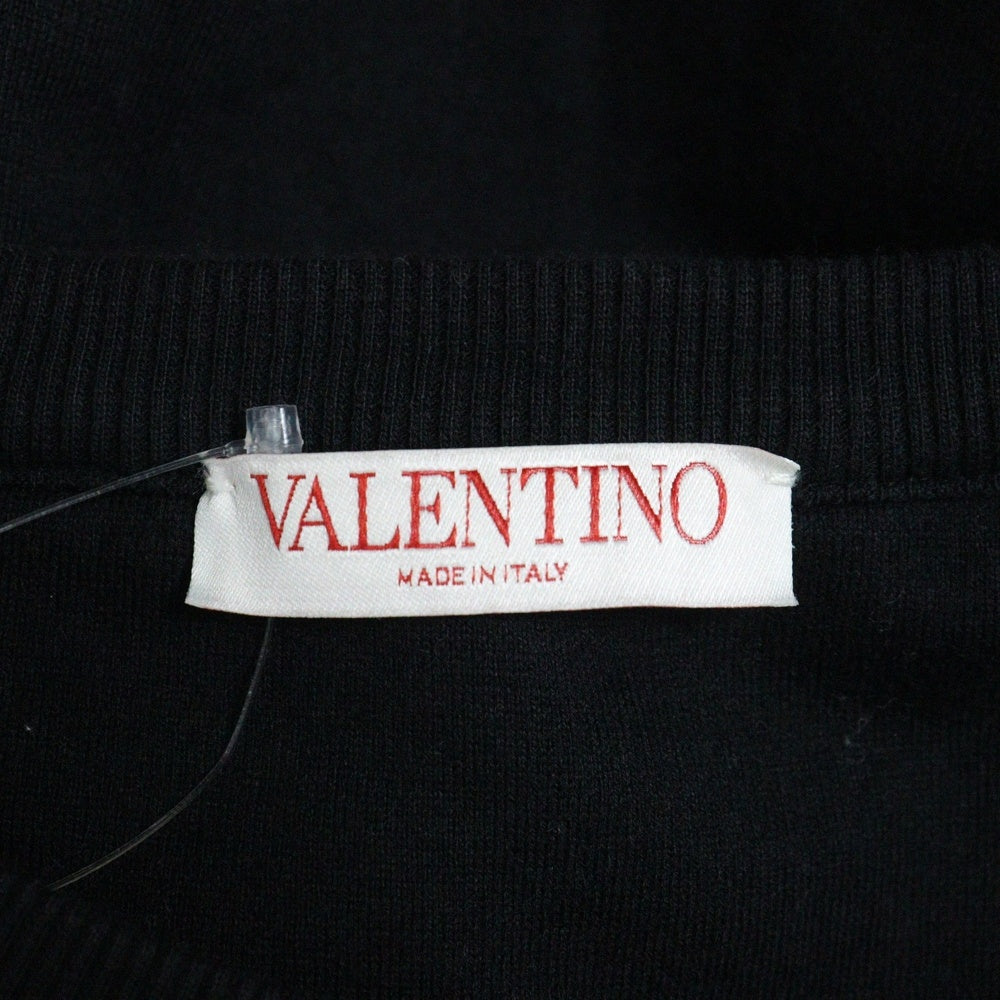VALENTINO(ヴァレンティノ) ワンポイントロゴプリント クルーネック プルオーバースウェットトレーナー ブラック 1V3MF23D8NW