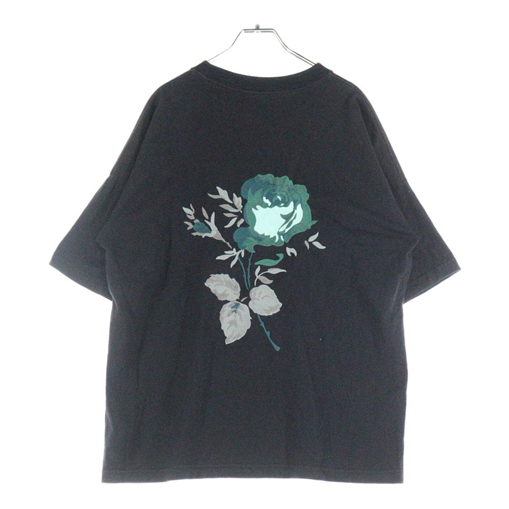 DIOR(ディオール) 22AW バックフラワー刺繍 ロゴプリント クルーネック 半袖Tシャツ ブラック 243J685A0677